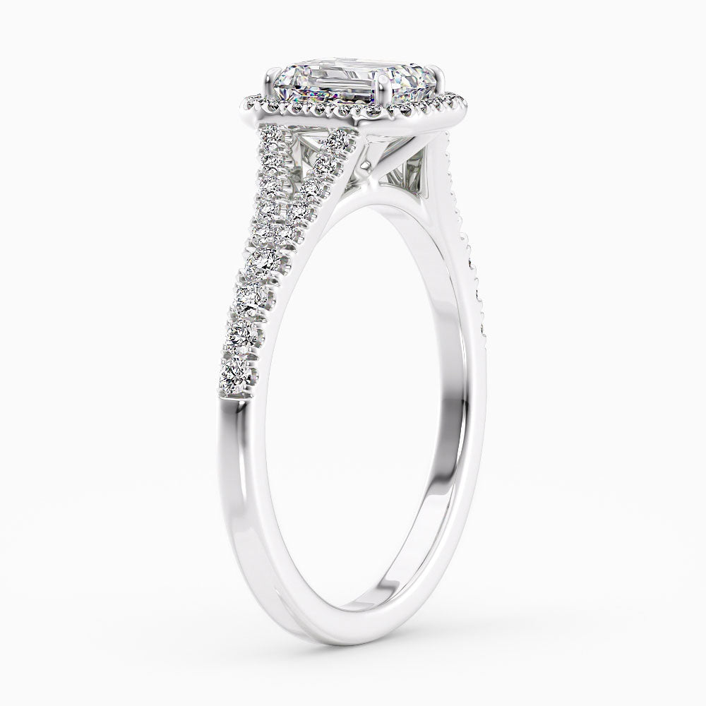 טבעת אירוסין נאקסוס – מבט צדדי על חישוק משובץ יהלומים