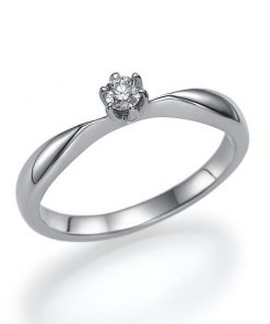טבעת אירוסין קלאסית, טבעת אירוסין זהב לבן, טבעת אירוסין סוליטר, טבעת הצעת נישואין