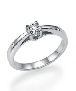 טבעת אירוסין קלאסית, טבעת אירוסין, טבעת סוליטר, טבעת זהב לבן, לויס טכשיטים, טבעת אירוסין בורסת היהלומים, טבעת אירוסין נקייה